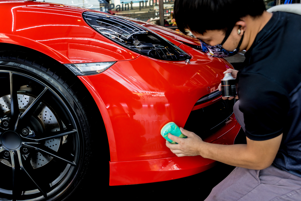 Crew is polishing and applying some ceramic coating