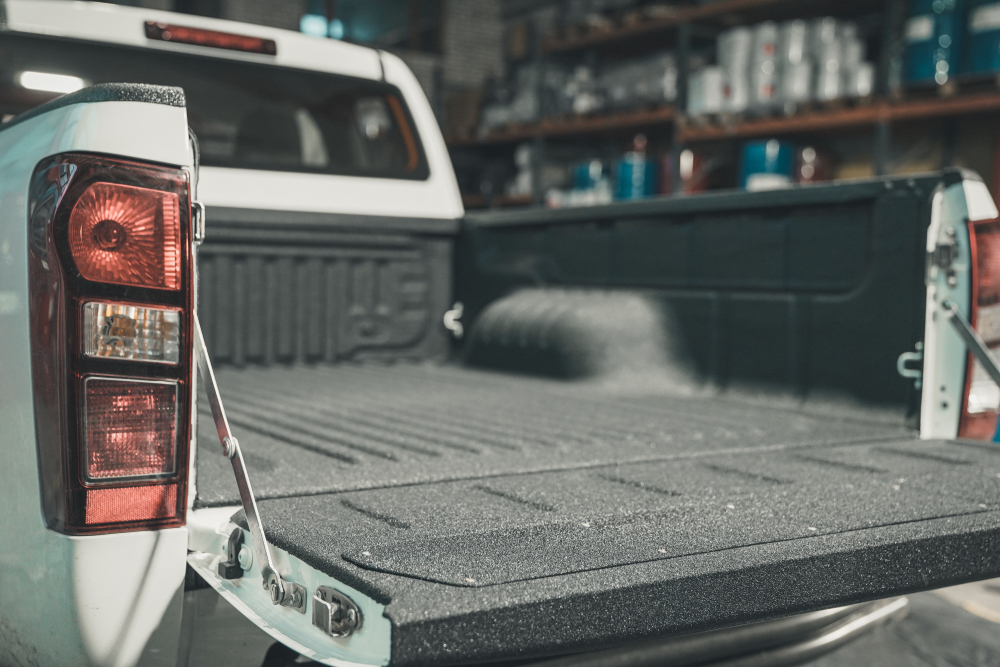 Sprayed bedliner for additional durability