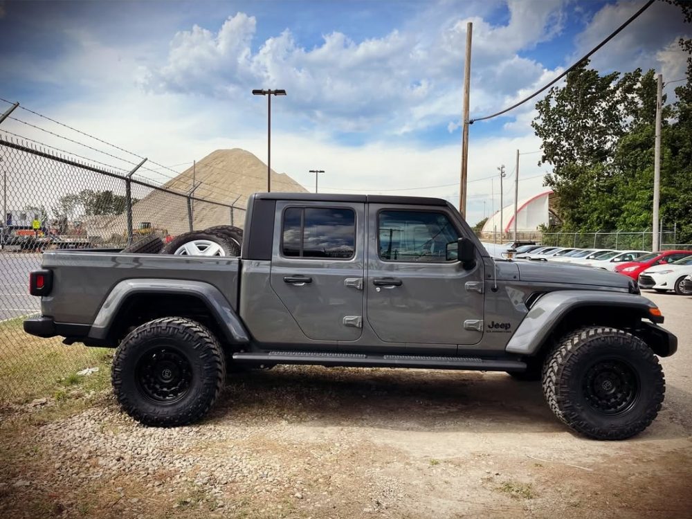 A gray double Cab pick-up truck A gray double Cab pick-up truck